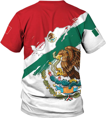 Royal Fight Personalized Mexico Shirts, Mexican Shirts for Men, Customized Mexico T-Shirt for Men, Mexico Eagle Flag Shirt