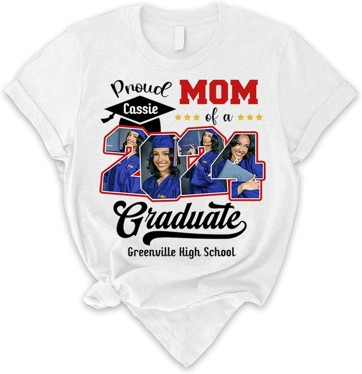 Personalized Graduation 2024 Shirt Proud Family of A Class of 2024 Graduate Class of 2024 Senior Class of 2024 Class of 2024