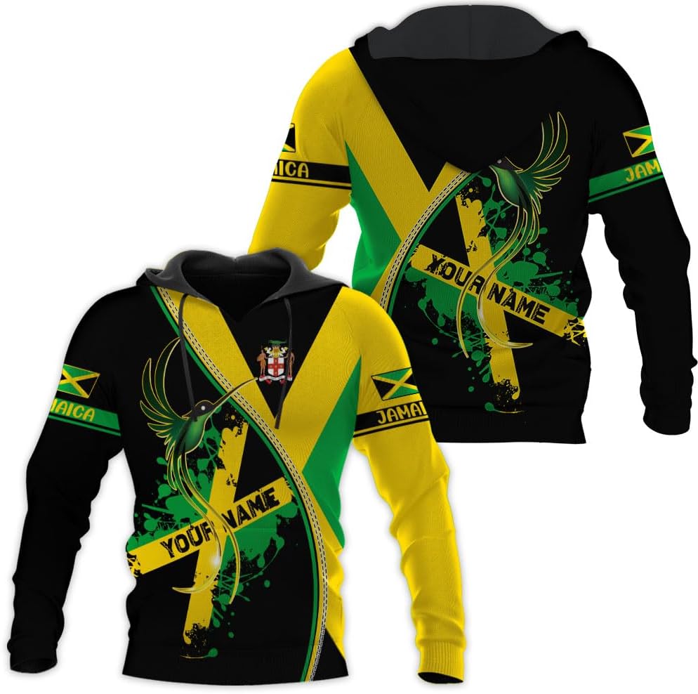 Suseaz Custom Jamaica Shirts for Women and Mens - Personalized Jamaica Flag Shirt Gift for Jamaica Men