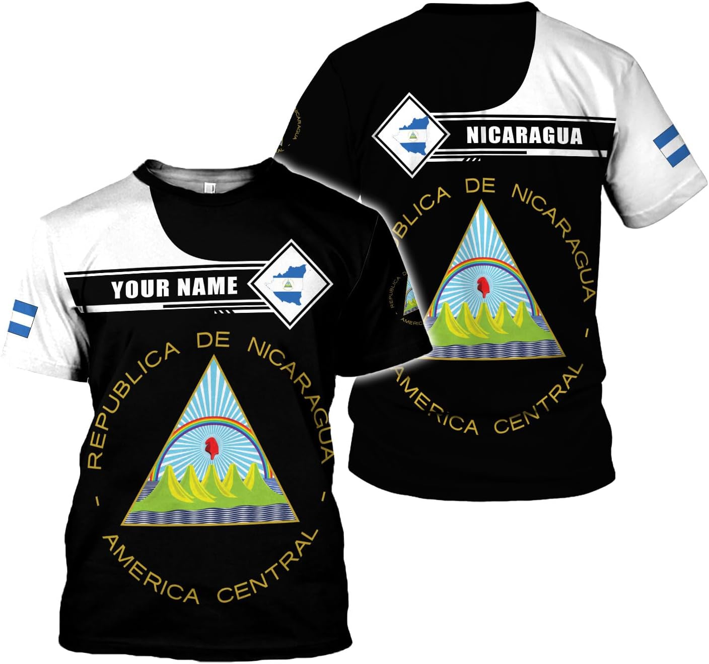 Mostprints Personalized Nicaragua Shirt 3D Nicaragua Flag Shirts Nic