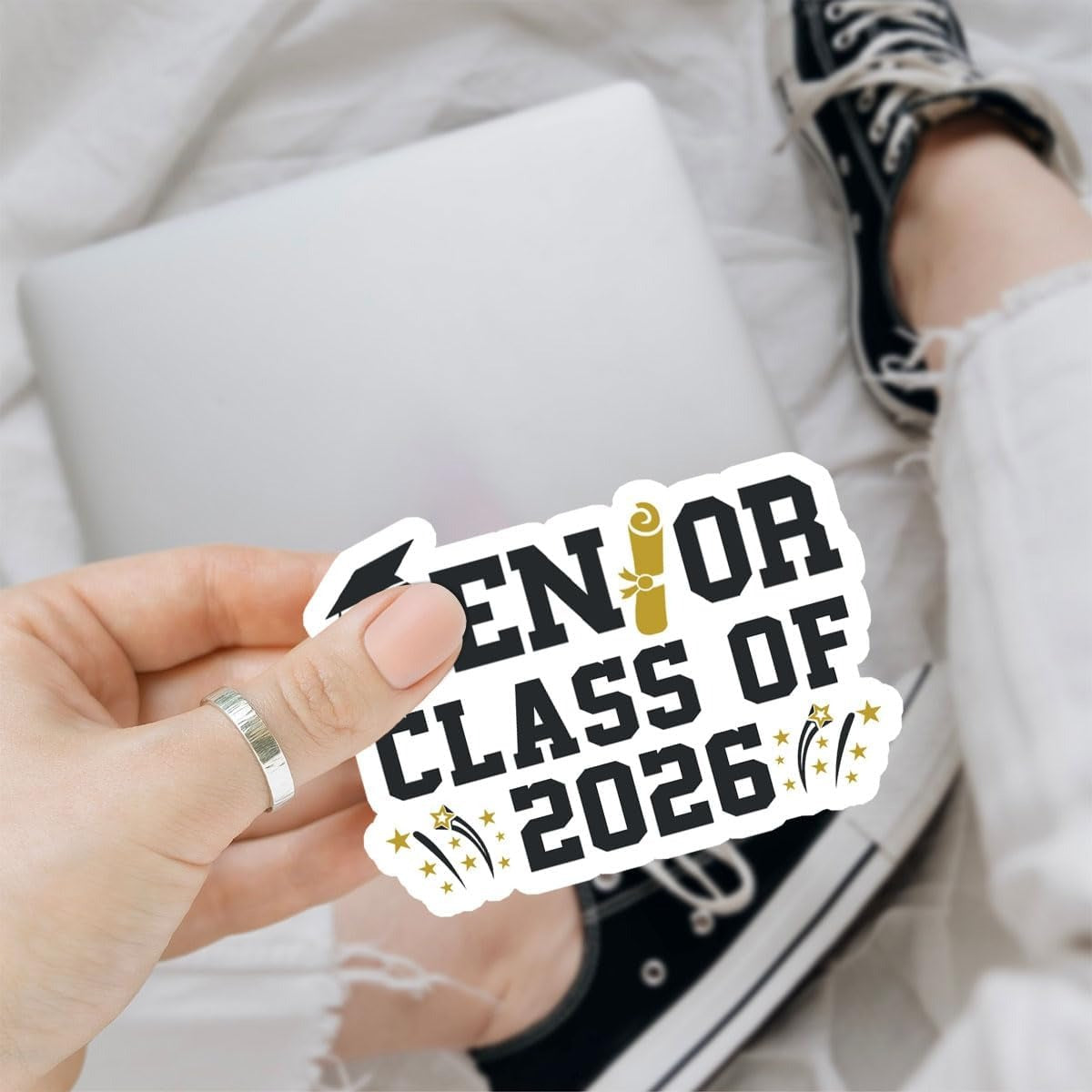 COMBO 3 PCS Class of 2026 Stickers, Graduation 2026, 2026 Senior- Stickers for Laptop Water Bottle Phone Car Window Helmet Vinyl Stickers