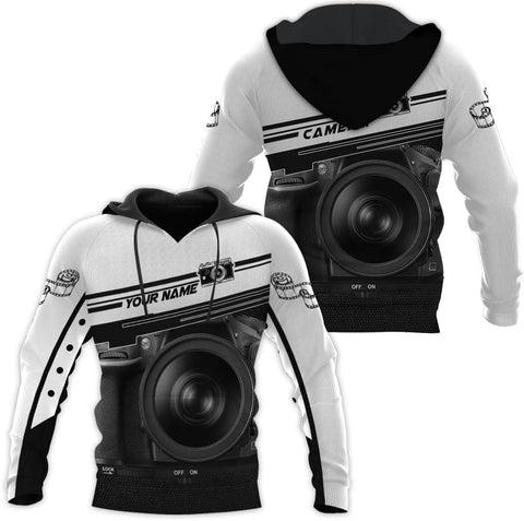 Mostprints Personalized Name Photography Shirt 3D, Custom Photographer Shirts, Camera Tshirt Men & Women Photographer Gifts