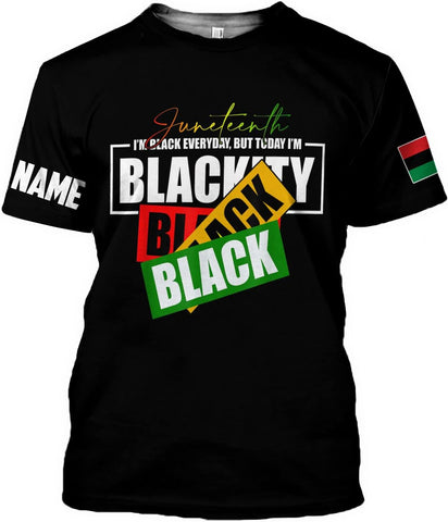 Lighthuy Personalized Juneteenth Shirt 3D, Juneteenth Shirts Women Gift, Customized Name Juneteenth Shirts for Men S-5XL