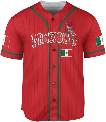 Mostprints Custom Mexico Baseball Jerseys Mexican Eagle & Flag Shirt for Teams, Mexico Shirts for Men & Women Size S-5XL