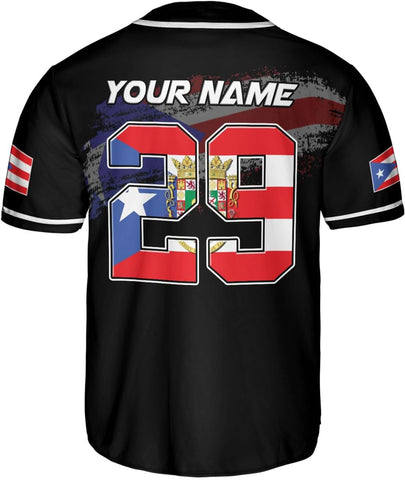 Personalized Puerto Rico Baseball Shirt,Customized Team Name Puerto Rican Baseball Jersey for Men,Women S-5XL