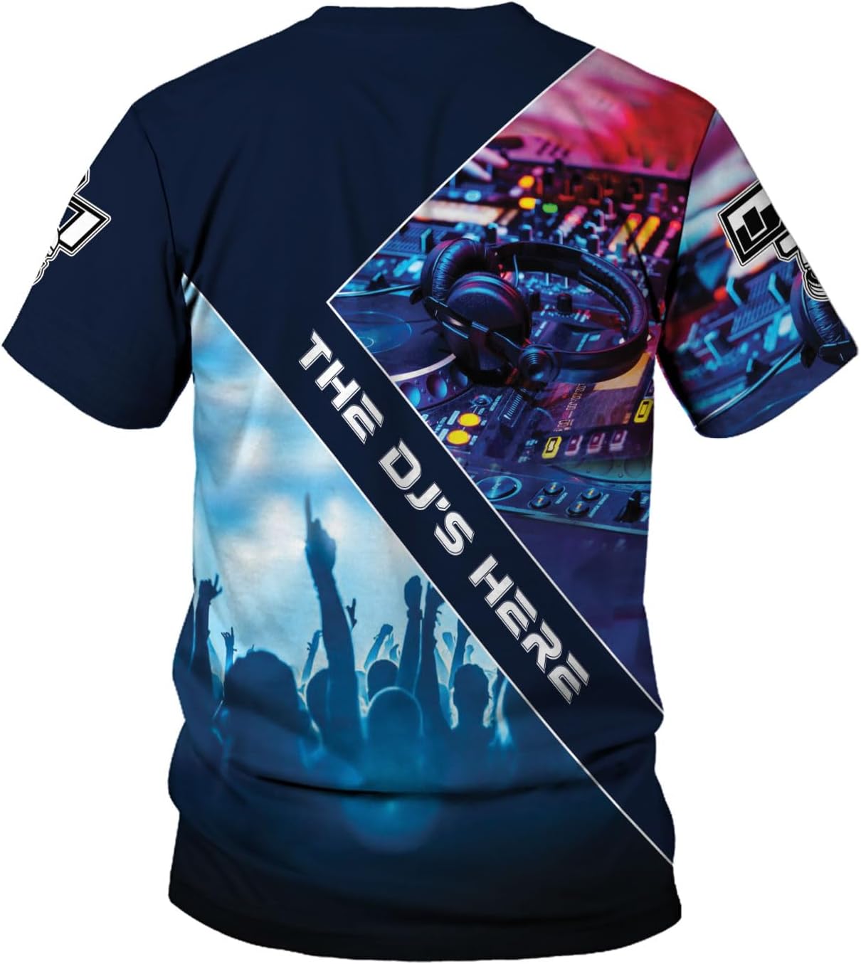 Woseprints Personalized DJ 3D T-Shirts, Custom DJ Shirt with Name, DJ Gifts for Men EDM Music Festival Clothing, Gift for DJ