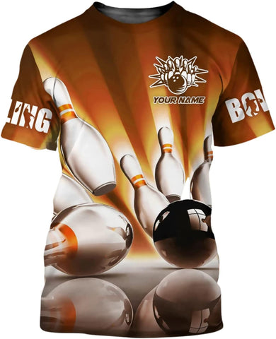 Personalized 3D All Over Print Bowling T Shirt, Men Bowling Shirts, Women Bowling Tshirt, Bowling Team Uniform, Bowling