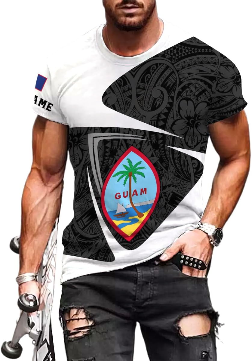 Artparel Personalized Guam Shirts Guahan Pride Shirt Guamanian T-Shirt Guahan Shirts for Men Women Guam Gifts S-5XL