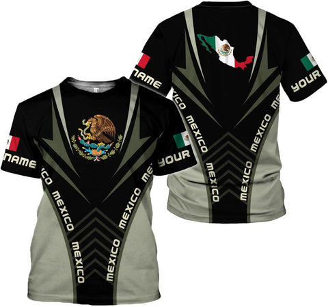 Mostprints Personalized Name Mexican Shirts for Men 3D Customized Mexico Shirts for Men Mexico Shirts for Women Mexico Shirt