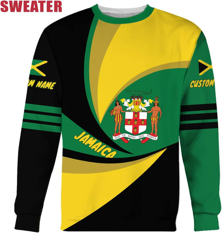 Personalized Jamaica Shirt Custom Jamaica Flag Lion Hoodie for Men and Women, Jamaican Pride Hoodie, Jamaicana Hoodie