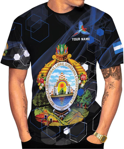 Mostprints Personalized Honduras Shirt 3D Camisa Honduras Hombres Honduras Shirts Men Women, Honduras Tshirt Honduras t Shirt (Multi 5)