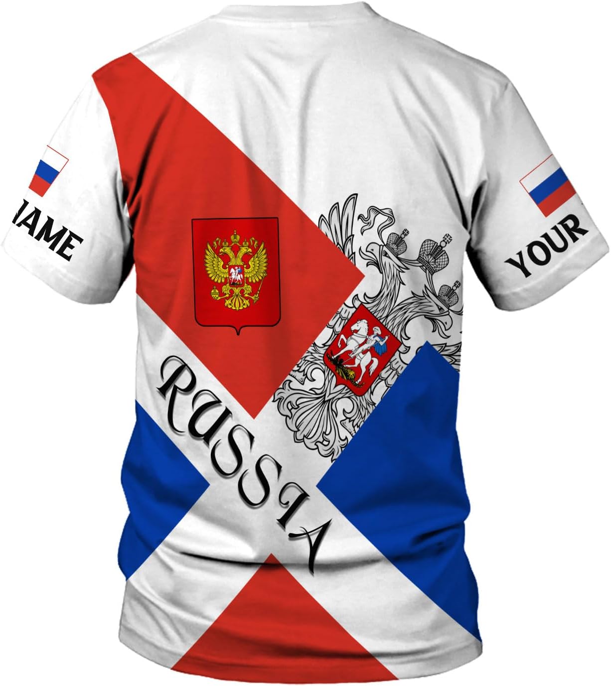 MoonArt Personalized Russia Shirts Russian Shirt Russian Coat of Arms Russia Flag Pride Shirts Russia Flag Coat of Arms