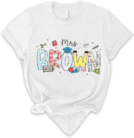 Personalized Teacher Shirt, Teacher Name Shirt, Custom Grade Kindergarten Teacher, Preschool Teacher Shirts Teacher Gift