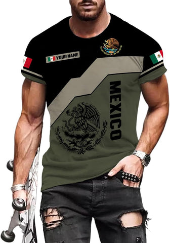 Mostefy Personalized Name Mexican Shirts for Men 3D, Customized Mexico Shirts for Men, Mexico Shirts for Women Mexico Shirt