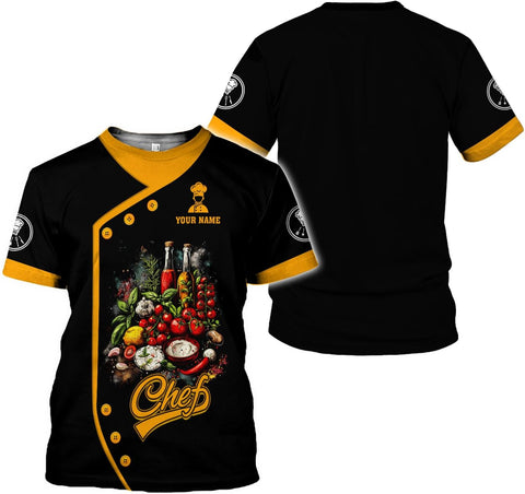 Custom Personalized 3D Chef Shirt Gifts for Lover