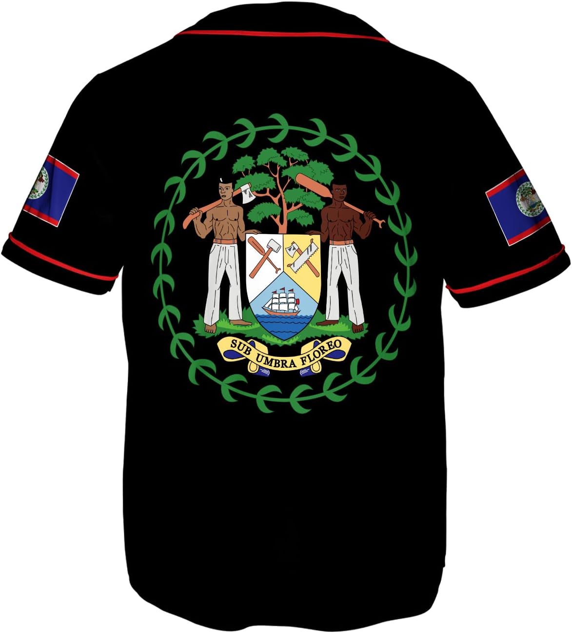 Podagree Personalized Belize Baseball Jersey Camisa Shirt, Belizean Flag Jersey, Belizean Pride Jersey for Men and Women