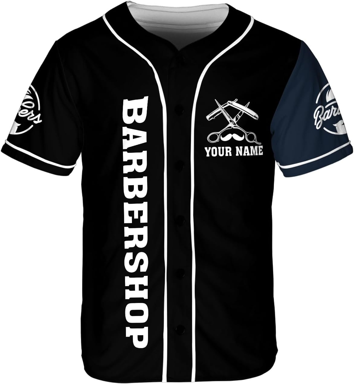 Mostprints Personalized Baber Baseball Jersey, Hairdresser Baseball Jersey Barber Shop Life, Barber Shirts for Men and Women