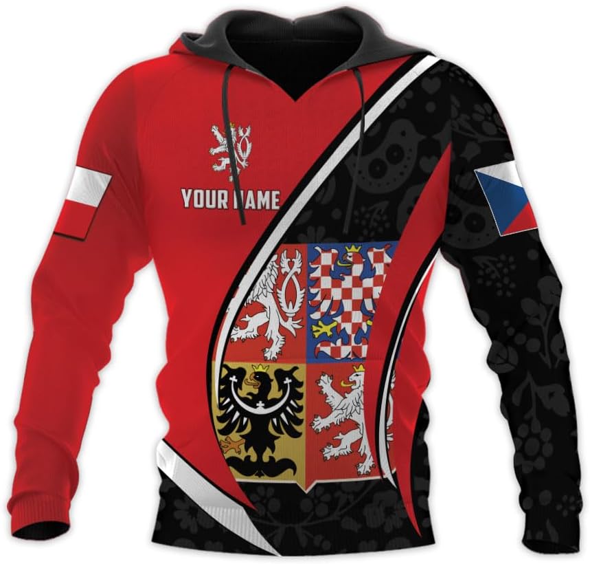 Personalized Czech Shirts 3D, Czechoslovakian T-Shirts, Czech Republic Flag Pride Shirt Unisex, Gifts for Czechs (CZ 1)