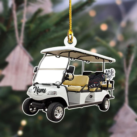 mostprints Personalized Golf Ornament Custom Golfer Ornaments Golf Christmas Ornaments Gifts for Golfer Golf Bag Golf Cart Golfcart Golf Ball Ornament Christmas Hanging Ornament (Style 5)