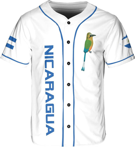Podagree Personalized Nicaragua Baseball Jersey Shirt Name Nicaraguan Baseball Jersey for Men & Women Nicaraguan Camisas