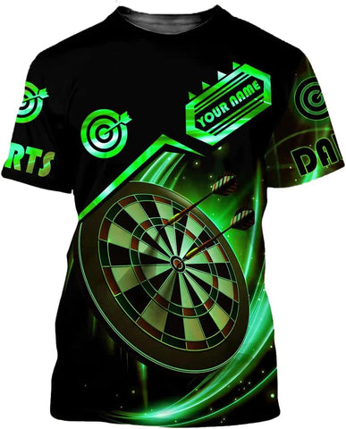 Personalized 3D Dart Shirts for Men, Dart Tshirts for Team, Dart League T-Shirt, Dart Gift, Graphic Darts Print Short Sleeve