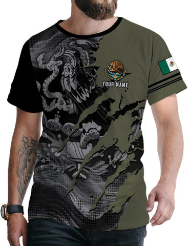 Personalized Name Mexican Shirts for Men, Customized Mexico Shirts for Men, Mexico Shirts for Women Mexico Shirt Eagle Flag