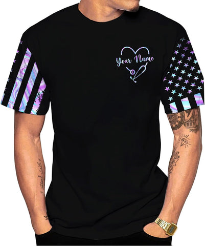 MoonArt Personalized Name Nurse Shirt Nurse Gifts Nurse Graduation Gift Funny Nurse T-Shirt Gift Nursing Emergency Shirts