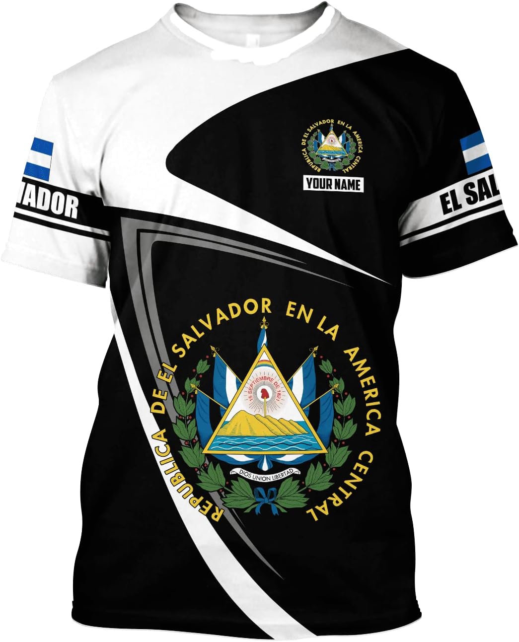 Personalized El Salvador Shirt Custom Camiseta de El Salvador Flag Shirt Men, Women Salvadorans Pride El Salvadoreña Tshirt