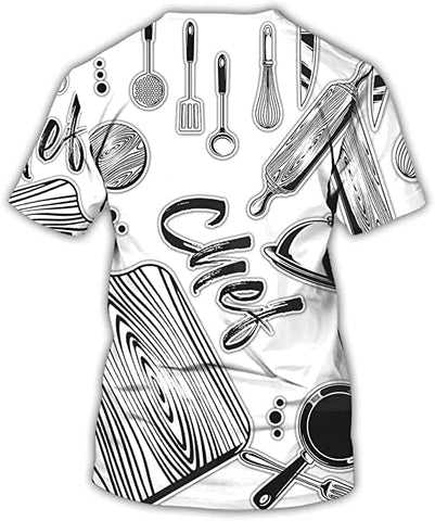Personalized Chef Shirt Master Chef 3D Shirts Chef Gifts Custom Name Chefs Shirt for Men and Women, TShirt Chef Utility Shirt