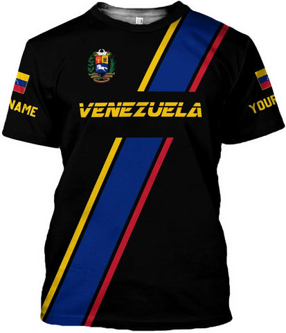 Royal Fight Personalized Coat of Arms Shirt with Venezuela Flag - Pride Shirts for Men & Women