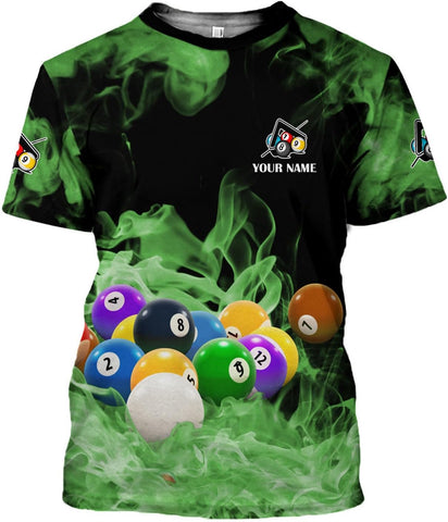 Parvii Personalized Billiards Shirt for Men, 8 Ball Pool Shirt, Billiards Gift