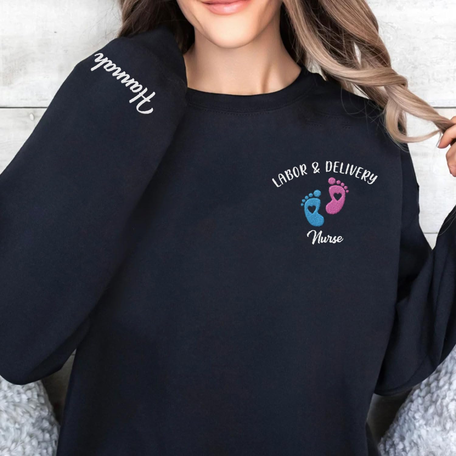Leeprints L&D Sweatshirt, Personalized LD Shirt, Nurse Appreciation Gift