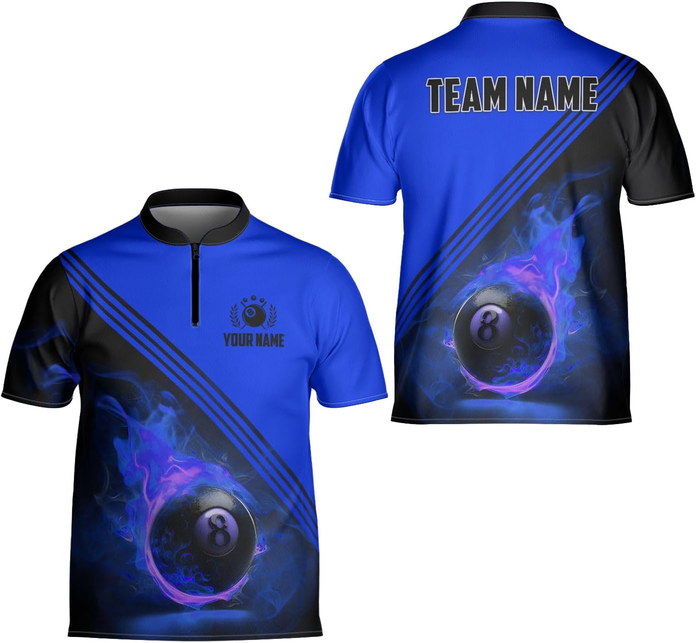 Ligthuy Personalized Billiard Jersey 3D, 8 Ball Shirt, Billiards Shirts for Men, Billiard Gifts for Men and Women S-5XL