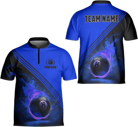 Ligthuy Personalized Billiard Jersey 3D, 8 Ball Shirt, Billiards Shirts for Men, Billiard Gifts for Men and Women S-5XL