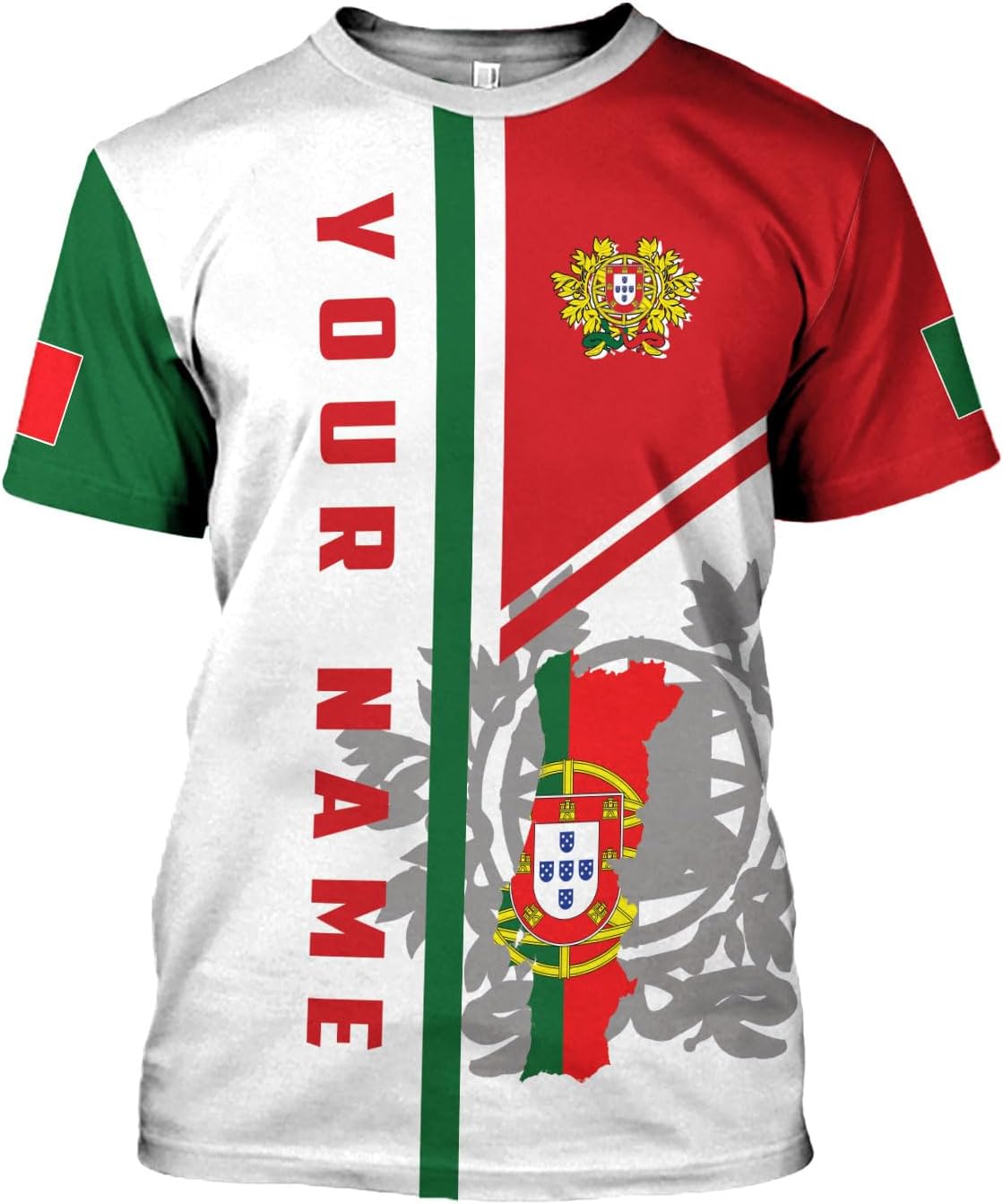 MoonArt Personalized Portugal Shirt Custom Portuguese Flag Lion Hoodie for Men and Women, Portuguese Pride