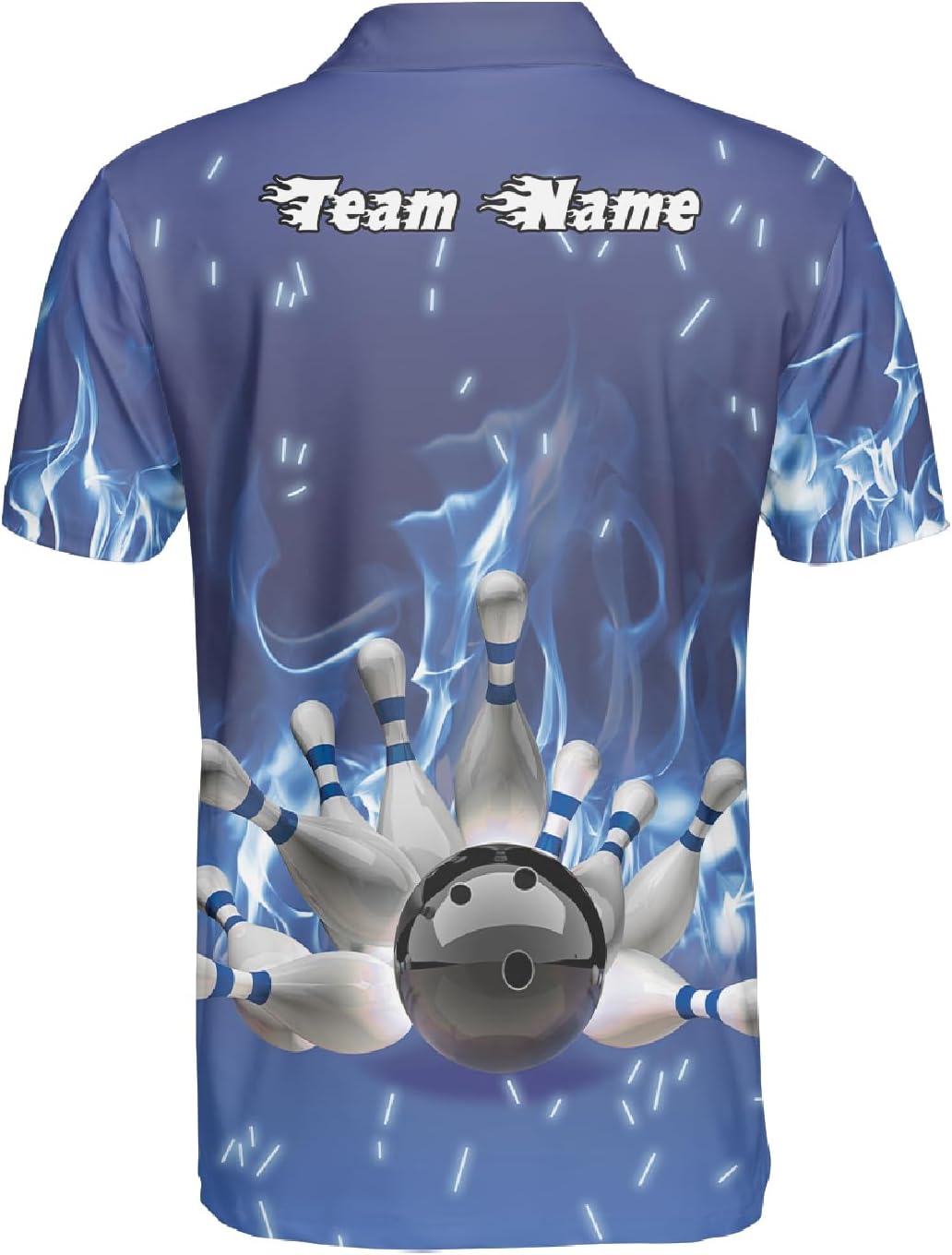Custom 3D Bowling Polo Shirts for Men and Women Personalized Team Name Gift Unisex Customized Bowling Short Sleeve Polo Shirt