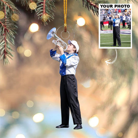Pretyprints Marching Band Christmas Ornament Personalized Girl 2024 Custom Marching Band Gifts Band Director Gifts, Marching Band Gifts, Music Ornament Marching Band Teacher Gifts Music (Style 9)