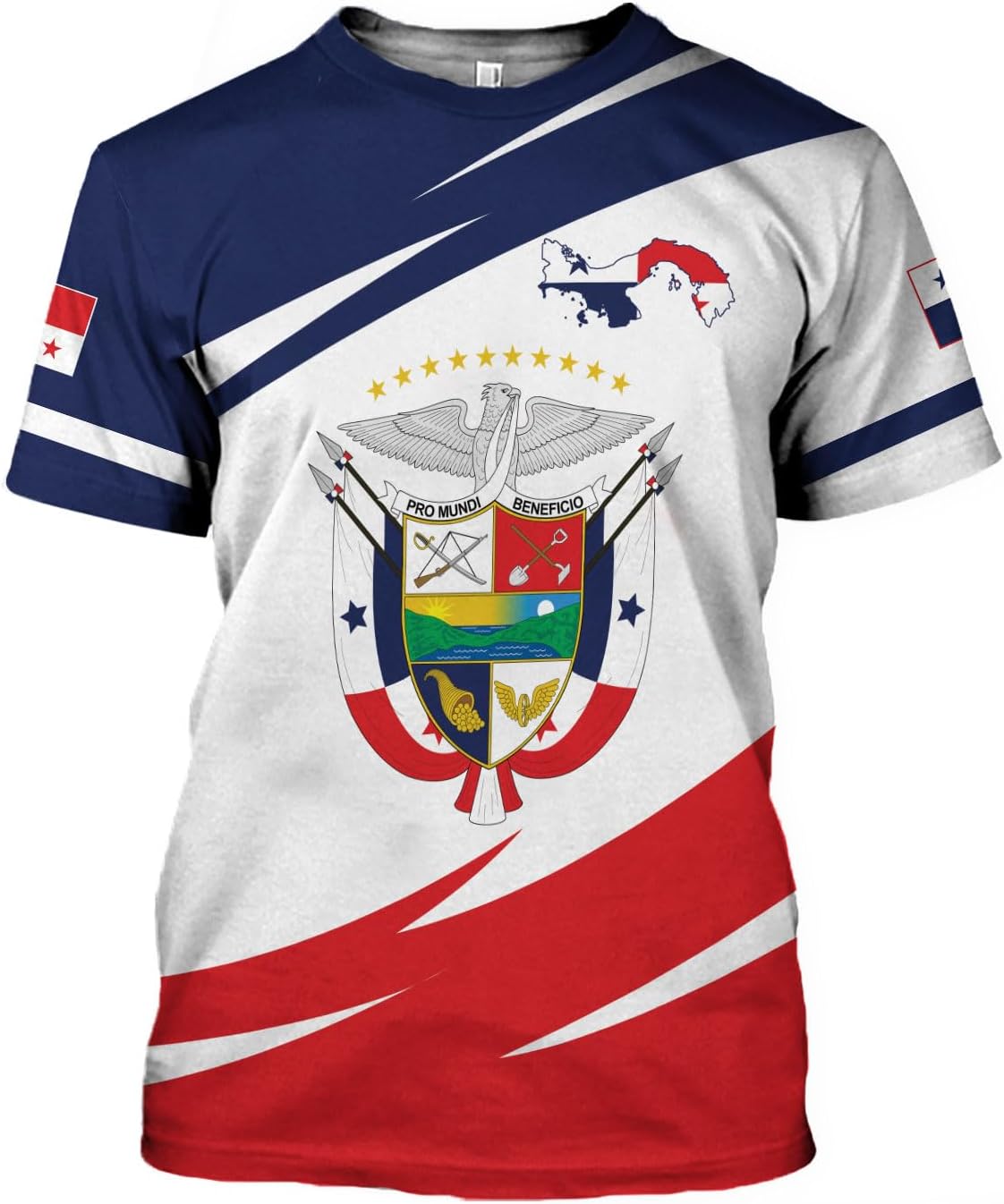 MoonArt Personalized Panama Coat of Arms Shirts Panamanian Pride Shirts Panama Hombres Camisa Panamanian Pride Tshirt