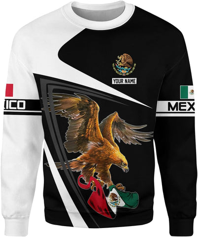 RoyalBro Personalized Mexico Shirt, Camisas de Mexico Customized Mexican Shirts Mexican Flag Mexico 3D Shirt for Men Women