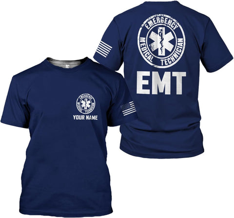 Podagree Personalized EMT Shirt, EMS Shirt, Customized EMS Shirts,EMT Paramedic Uniform Emergency Medical Technician Shirts