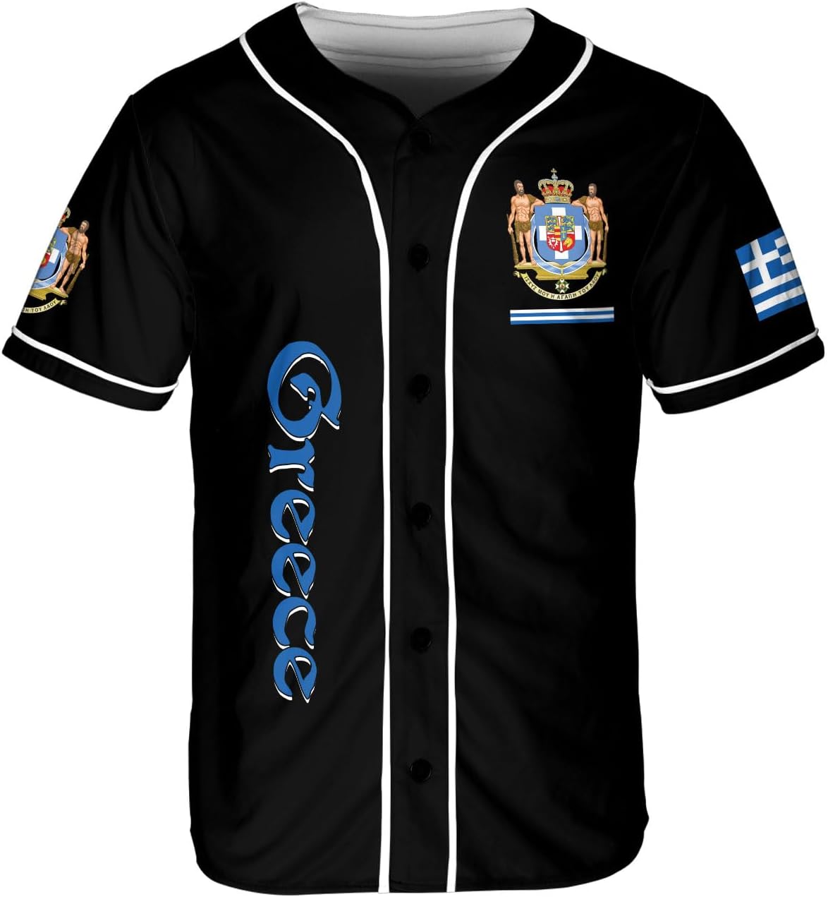 Leprints Personalized Greece Greek Jersey, Greece Greek Soccer Shirt Baseball Grecian Pride Flag Jersey Men Women Shirts