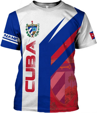 Ligthuy Personalized Name Cuba Shirt 3D, Cuban Tshirts for Men and Women, Cuba Flag Shirt, Sweatshirt, Hoodies, Zip Hoodies
