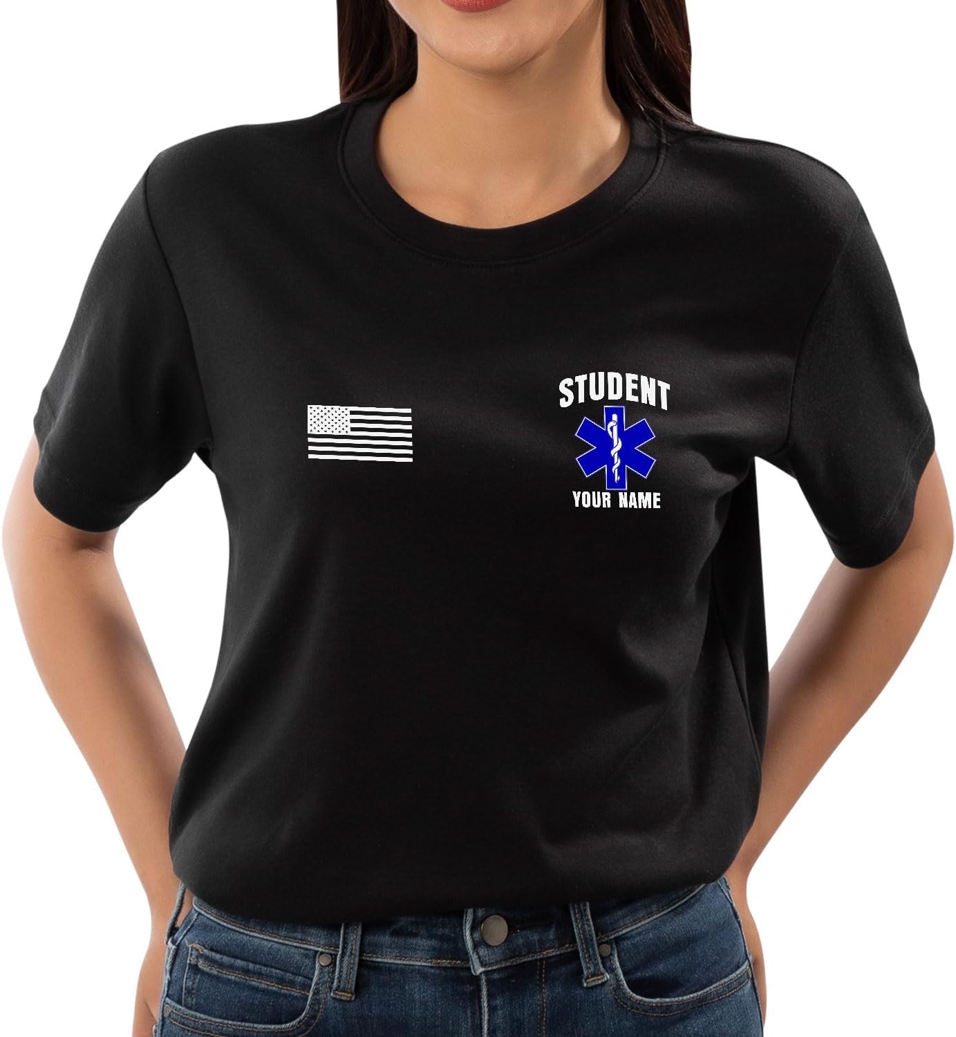 Customized EMS EMT Student Paramedic T Shirt Custom Dept Tshirt Gifts Medical Emergency Room Christmas Shirts Apparel