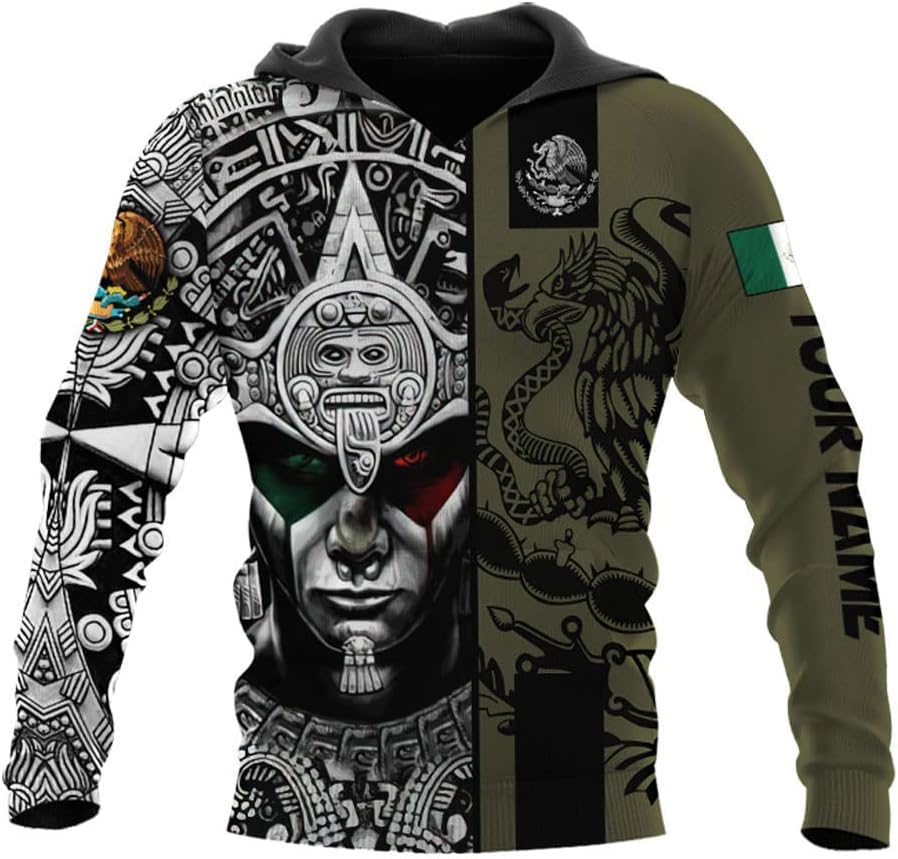 Personalized Name Mexican Hoodie 3D, Customized Mexican Hoodies for Men, Unisex Mexico Hoodie 3D, Mexico Hoodies for Men, Mexico Flag Gift for Women, T Shirt, Zip Up Hoodie, Sweatshirt HD22