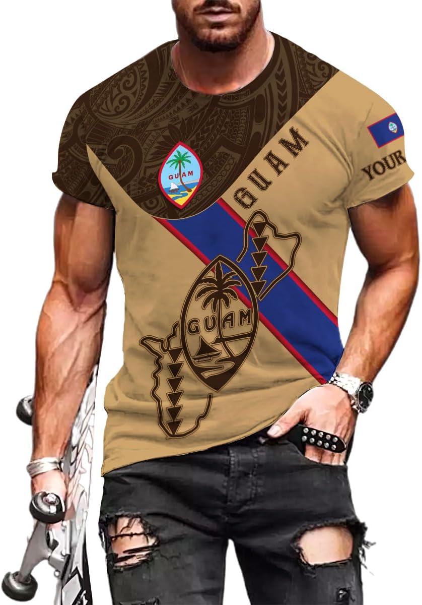 MoonArt Personalized Guam Shirt - Guahan Pride Tshirt for Men & Women - Guam Gifts Tee