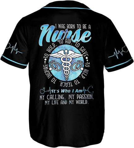 Woseprints Personalized Nurse Baseball Jersey Shirt, Nurse Graduation Gifts Funny Nurse T-Shirt Gift Nursing Emergency Shirts