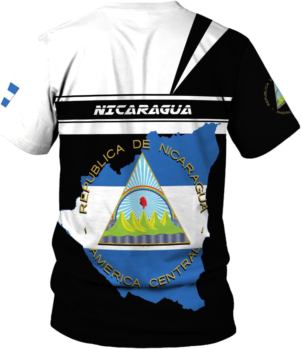 Mostprints Personalized Nicaragua Shirt 3D, Nicaragua Flag Shirts, Nicaraguan Camisas T-Shirt, Unisex Shirts for Men Women