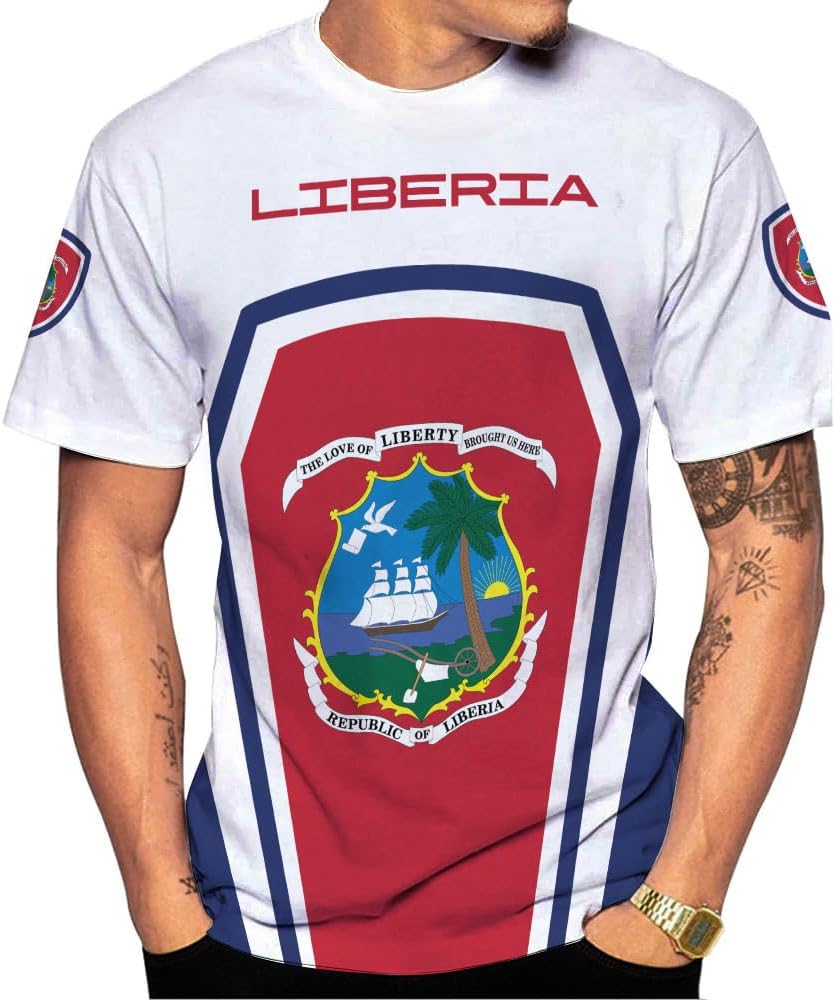 Royal Fight Personalized Liberia Shirts Liberian Pride Flag Shirt Liberia Flag Shirts Liberia Flag Gift T-Shirt for Men Women