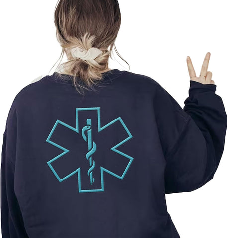 Mostprints Personalized Name Embroidered EMS, EMT, Paramedic Sweatshirts, Shirts, Hoodies Unisex for Men, Women Full Size