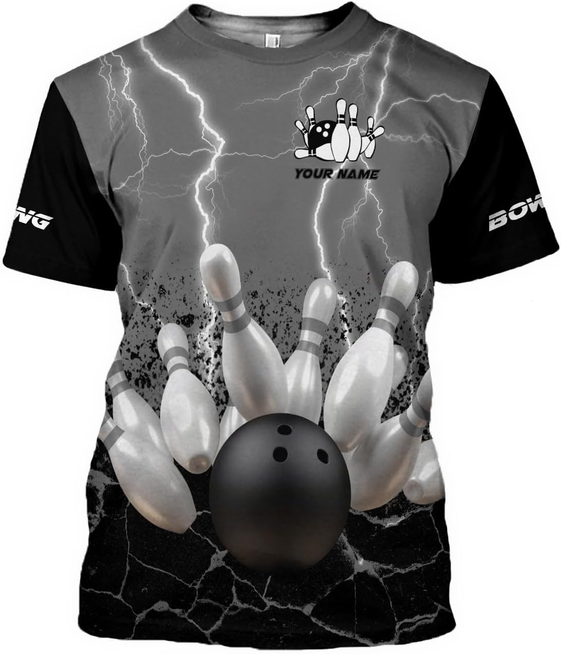 MoonArt Personalized Name Bowling Shirts for Men and Women 3D, Bowling Shirts for Team Bowling, Bowling Shirts Gift